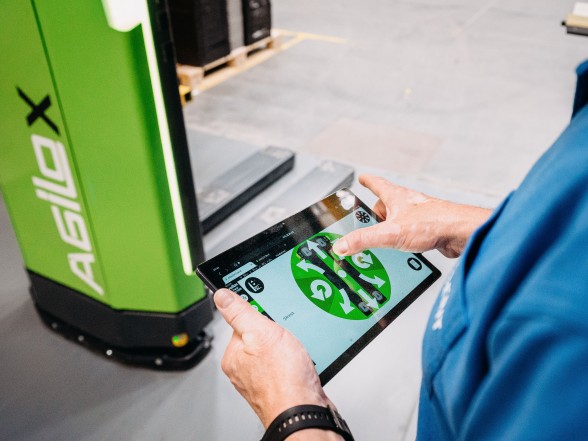 Tablet to control the transport systems. Tablet to control the transport systems.