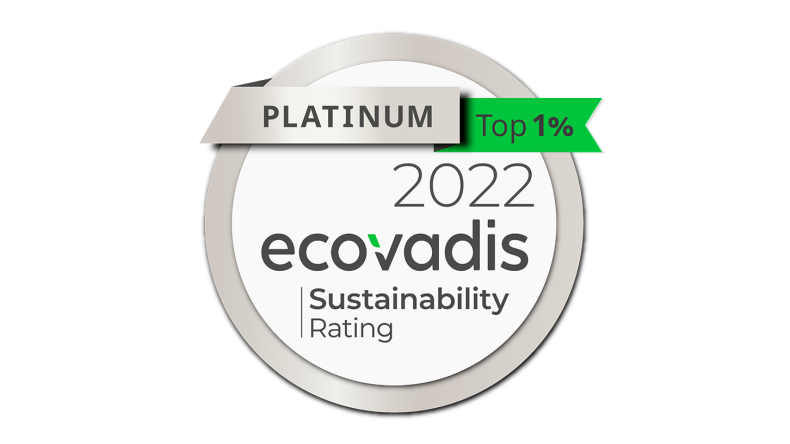EcoVadis Platin-Zertifikat EcoVadis Platin-Zertifikat