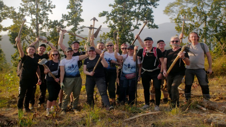 The Geberit volunteers in Nepal.