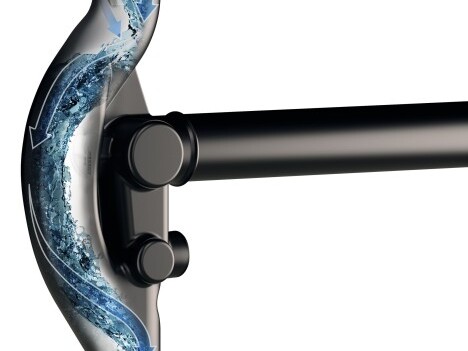 Close-up of a pipe showing the inside water movement.