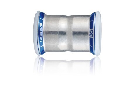 Close up of a mapress stainless steel fitting