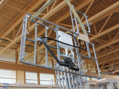 Prefabricated Geberit GIS installation system.