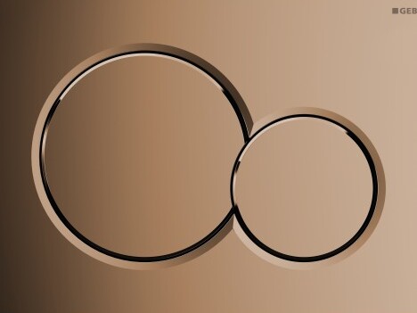 Nahaufnahme von einer Sigma01 bronzefarbenen Betätigungsplatte.