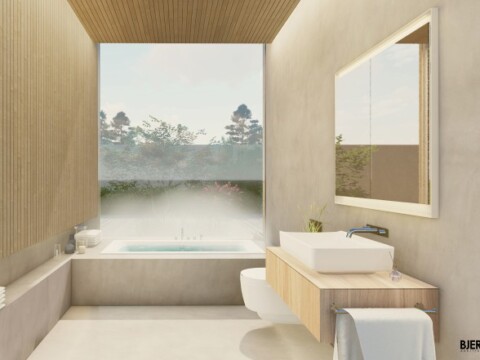 Badezimmerentwurf von Bjerg Arkitektur aus Dänemark.