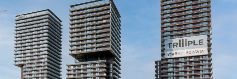 The three towers of TrIIIple in Vienna.