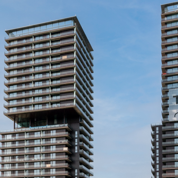 The three towers of TrIIIple in Vienna.