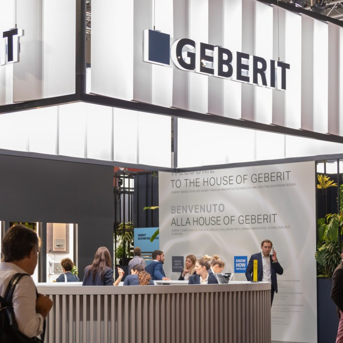 The exhibition stand at the Salone del Mobile 2022.