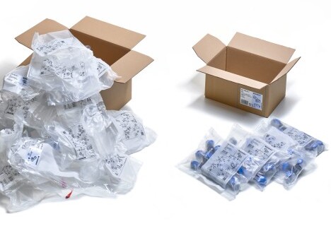 Materialsparende Verpackung der Masterfix-Fittings